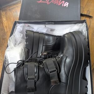 Chunky Black Platform Boots